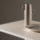 VENTURE DESIGN Brea Stehtisch, rechteckig – beige MDF und Stahl (60x120)