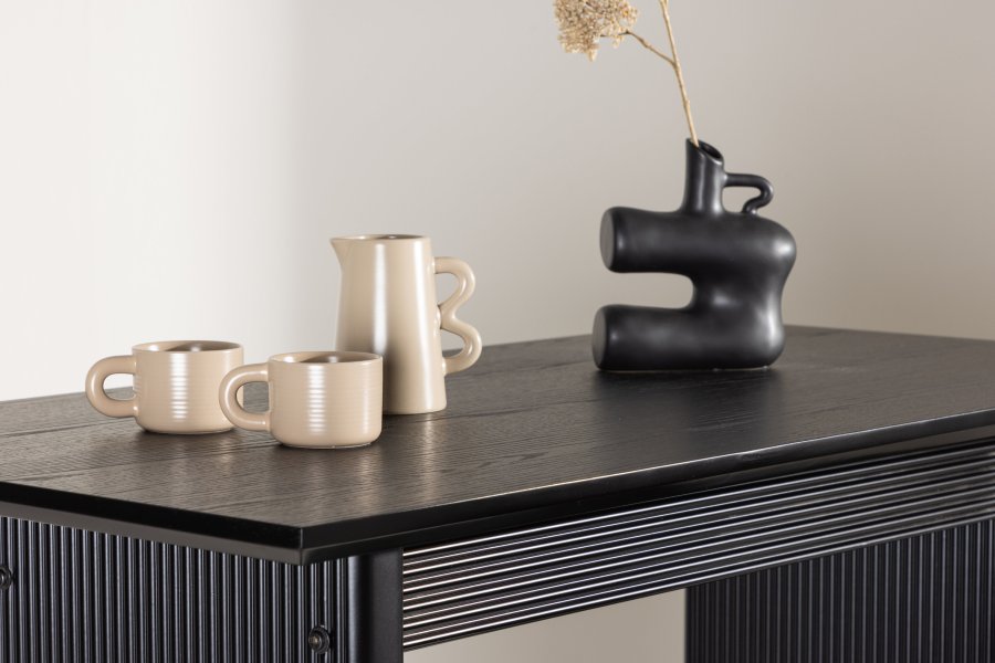 VENTURE DESIGN Vail barbord, rektangulrt - svart MDF (120x60)