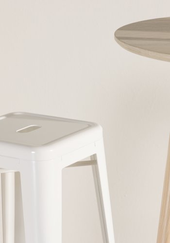 VENTURE DESIGN Tempe barstol, m. fotsttte - beige stl