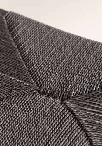 VENTURE DESIGN Polly barstol, m. fotsttte - svart tau og stl