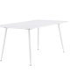 VENTURE DESIGN Silar spisebord, rektangulrt - hvit MDF og stl (90x180)