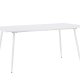VENTURE DESIGN Silar spisebord, rektangulrt - hvit MDF og stl (90x180)