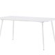 VENTURE DESIGN Silar spisebord, rektangulrt - hvit MDF og stl (90x180)