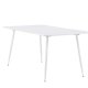 VENTURE DESIGN Silar spisebord, rektangulrt - hvit MDF og stl (90x180)