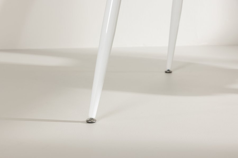 VENTURE DESIGN Silar spisebord, rektangulrt - hvit MDF og stl (90x180)