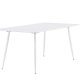 VENTURE DESIGN Silar spisebord, rektangulrt - hvit MDF og stl (90x180)