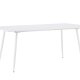 VENTURE DESIGN Silar spisebord, rektangulrt - hvit MDF og stl (90x180)