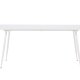 VENTURE DESIGN Silar spisebord, rektangulrt - hvit MDF og stl (90x180)