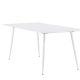 VENTURE DESIGN Silar spisebord, rektangulrt - hvit MDF og stl (90x180)