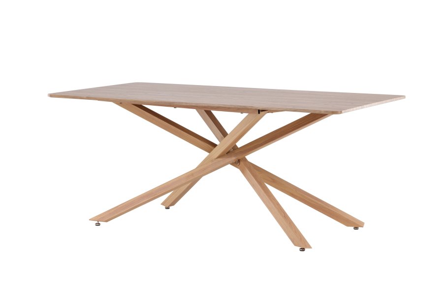 VENTURE DESIGN Piazza spisebord, rektangulrt - mocca MDF og stl (90x180)