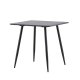 VENTURE DESIGN Polar spisebord, firkantet - svart MDF og stl (75x75)