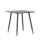 VENTURE DESIGN Polar spisebord, firkantet - svart MDF og stl (75x75)