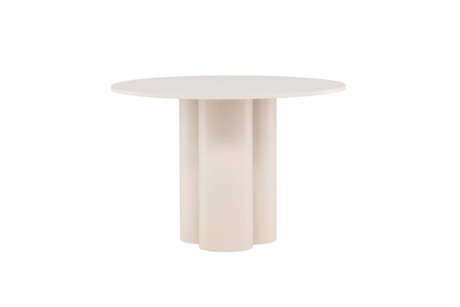 VENTURE DESIGN Olivia spisebord, rundt - beige MDF (110)