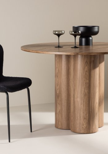 VENTURE DESIGN Olivia spisebord, rundt - brun MDF (110)