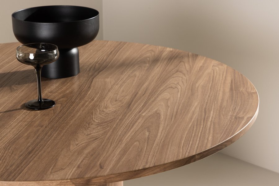 VENTURE DESIGN Olivia spisebord, rundt - brun MDF (110)