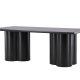 VENTURE DESIGN Olivia spisebord, rektangulrt - svart 3D papir MDF (100x210)