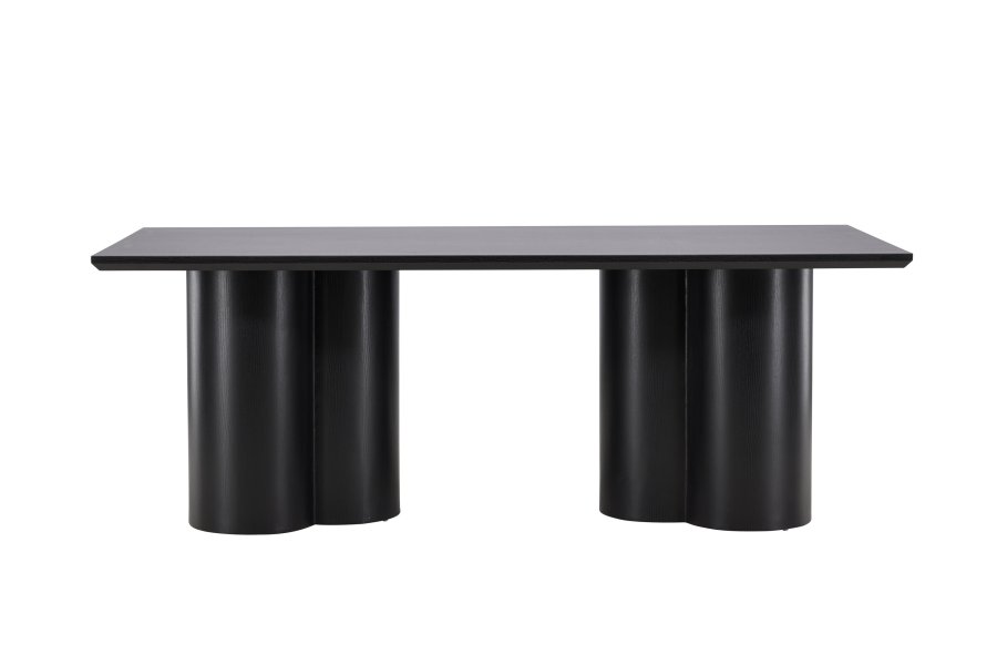 VENTURE DESIGN Olivia spisebord, rektangulrt - svart 3D papir MDF (100x210)