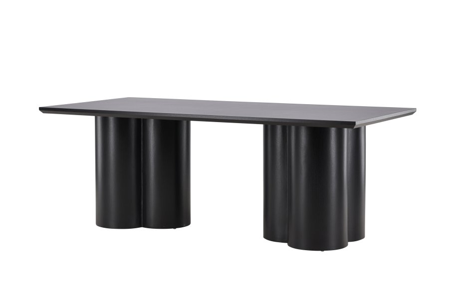 VENTURE DESIGN Olivia spisebord, rektangulrt - svart 3D papir MDF (100x210)