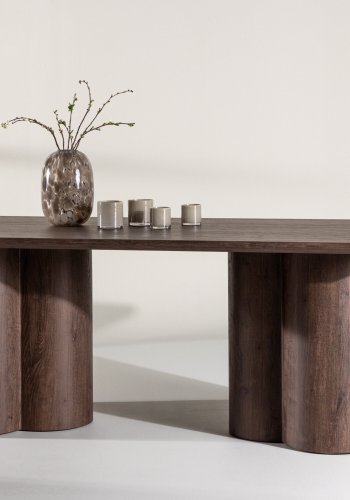 VENTURE DESIGN Olivia spisebord, rektangulrt - mocca MDF (100x210)