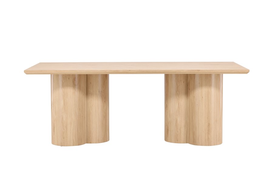 VENTURE DESIGN Olivia spisebord, rektangulrt - hvitkalket MDF (100x210)