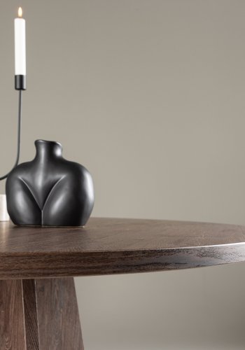 VENTURE DESIGN Bootcut spisebord, rundt - mocca MDF (110)