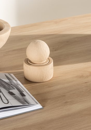 VENTURE DESIGN Bootcut Esstisch, rechteckig – weiß getünchtes 3D-Papier MDF (115x230)