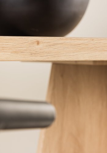 VENTURE DESIGN Bootcut Esstisch, rechteckig – weiß getünchtes 3D-Papier MDF (115x230)