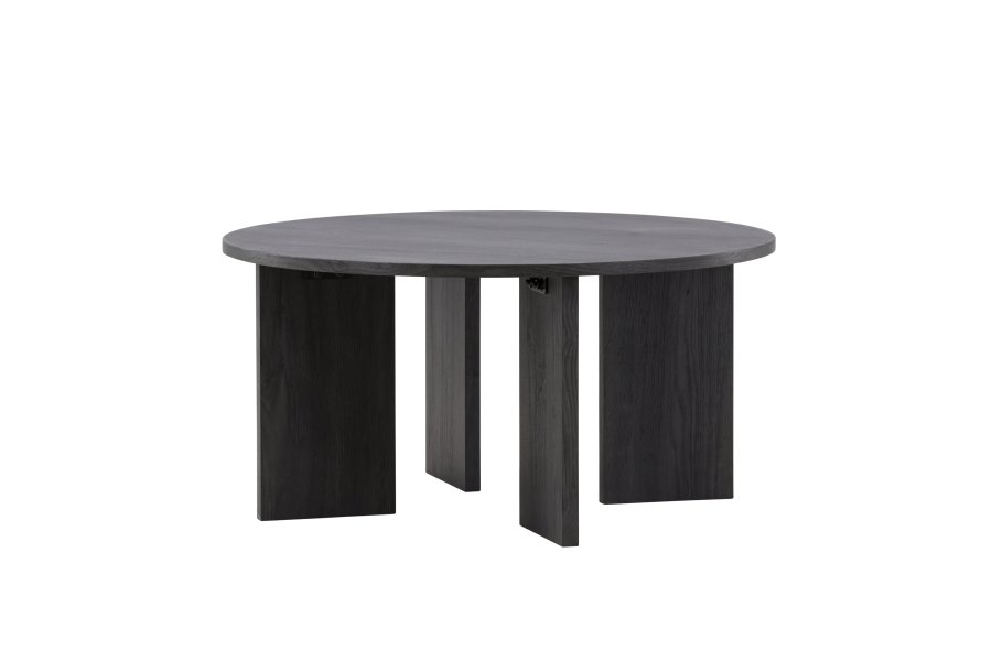 VIND COLLECTION Askerön salongbord, rundt - svart MDF (80)