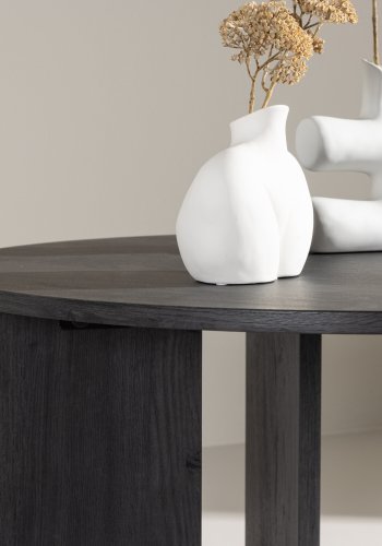 VIND COLLECTION Askerön salongbord, rundt - svart MDF (80)