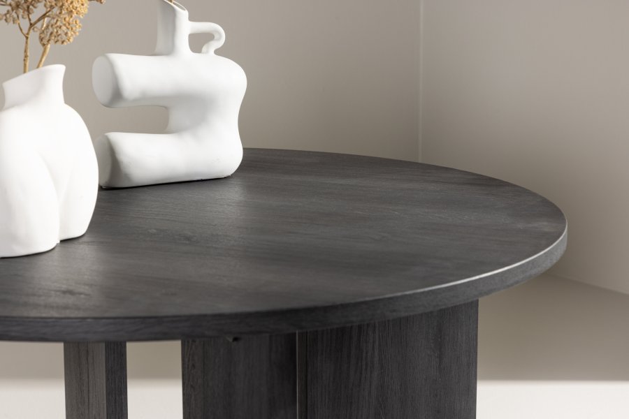 VIND COLLECTION Askerön salongbord, rundt - svart MDF (80)