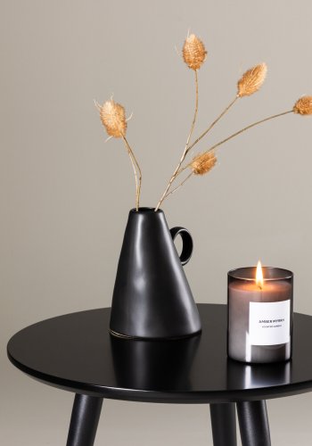 VIND KOLLEKSJON Askim sidebord, rundt - sort MDF og stl (48)