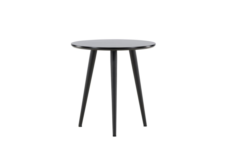 VIND KOLLEKSJON Askim sidebord, rundt - sort MDF og stl (48)