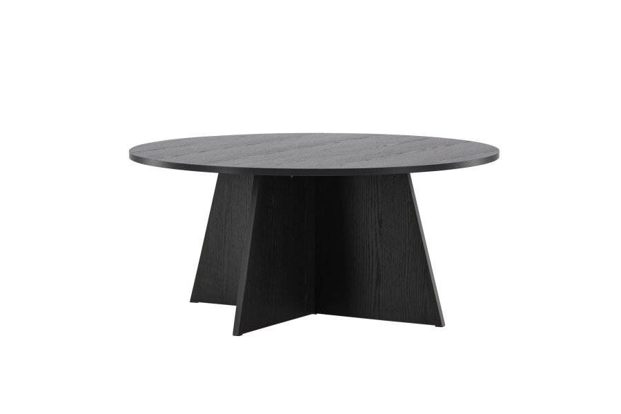 VENTURE DESIGN Bootcut Couchtisch, rund – schwarzes MDF (10)