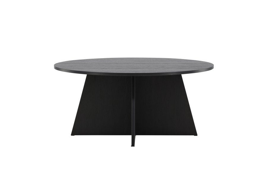 VENTURE DESIGN Bootcut Couchtisch, rund – schwarzes MDF (10)