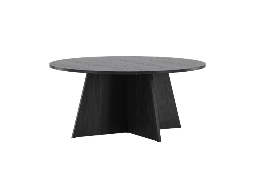 VENTURE DESIGN Bootcut Couchtisch, rund – schwarzes MDF (10)