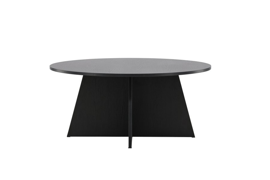 VENTURE DESIGN Bootcut Couchtisch, rund – schwarzes MDF (10)