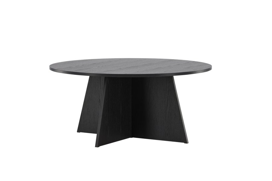 VENTURE DESIGN Bootcut Couchtisch, rund – schwarzes MDF (10)