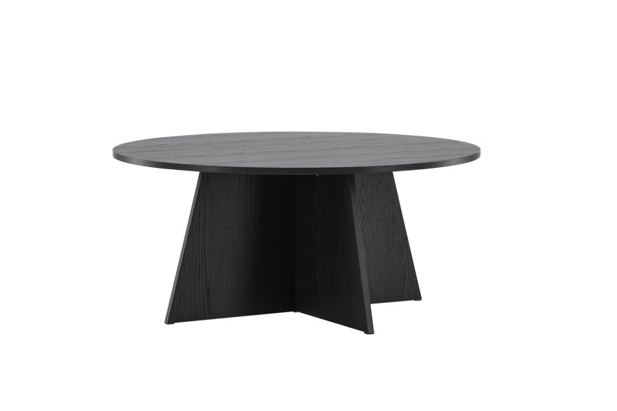 VENTURE DESIGN Bootcut Couchtisch, rund – schwarzes MDF (10)