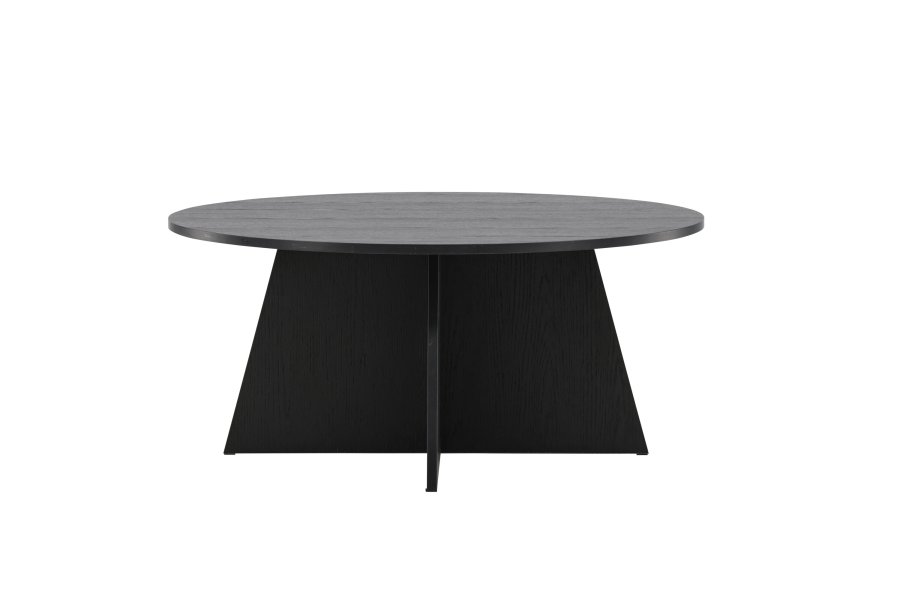 VENTURE DESIGN Bootcut Couchtisch, rund – schwarzes MDF (10)