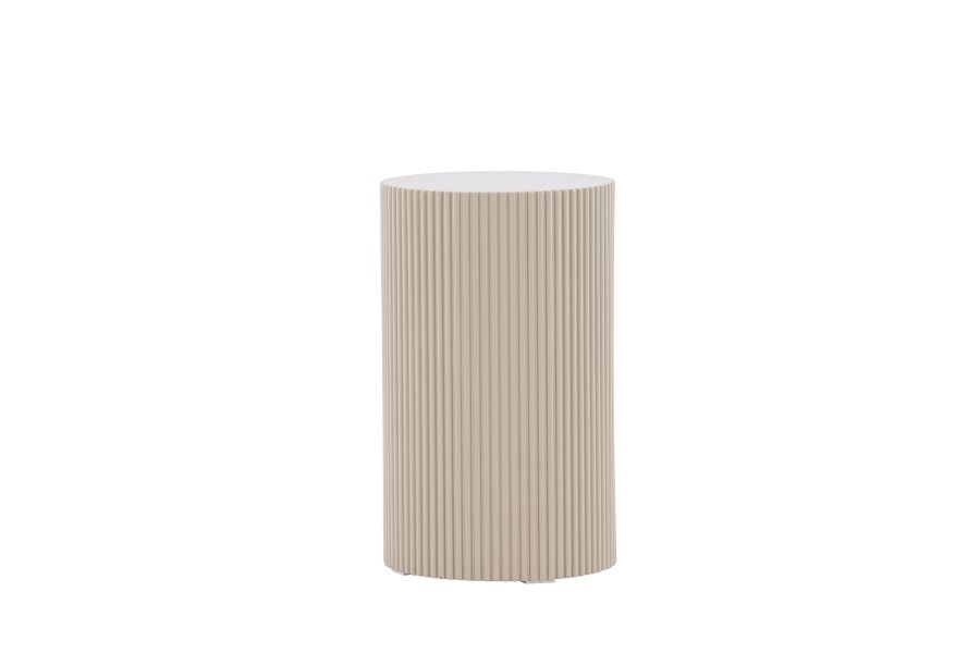 VENTURE DESIGN Lenox sidebord, rund - beige MDF (30,5)