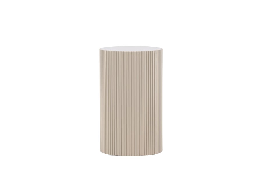 VENTURE DESIGN Lenox sidebord, rund - beige MDF (30,5)