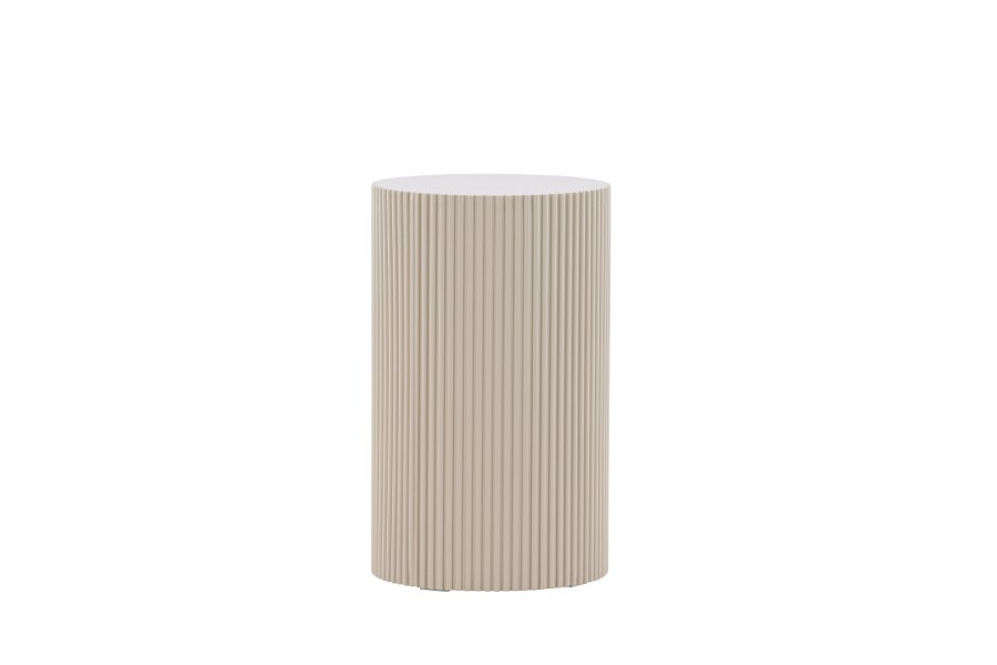 VENTURE DESIGN Lenox sidebord, rund - beige MDF (30,5)