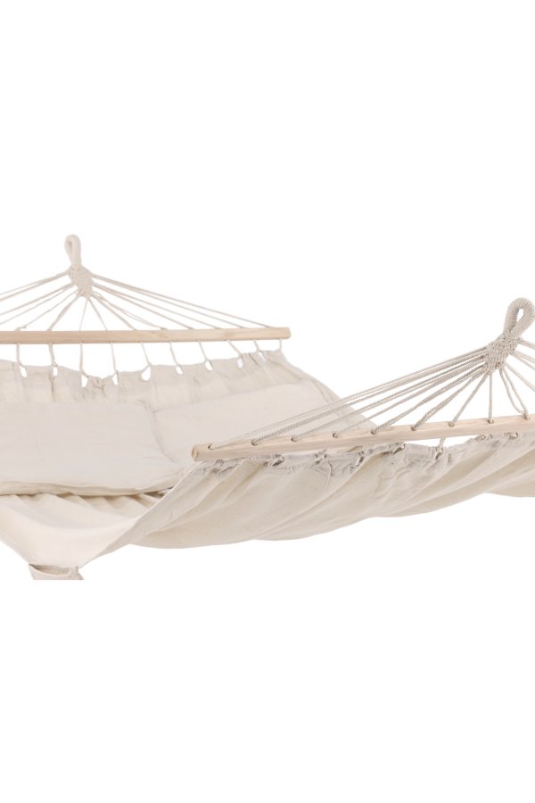 VENTURE DESIGN Anini hengekye - hvitt stoff og naturlig tre