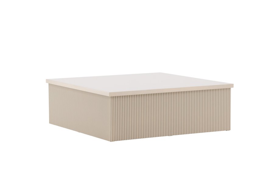 VENTURE DESIGN Lenox sofabord, kvadratisk - beige MDF (90x90)