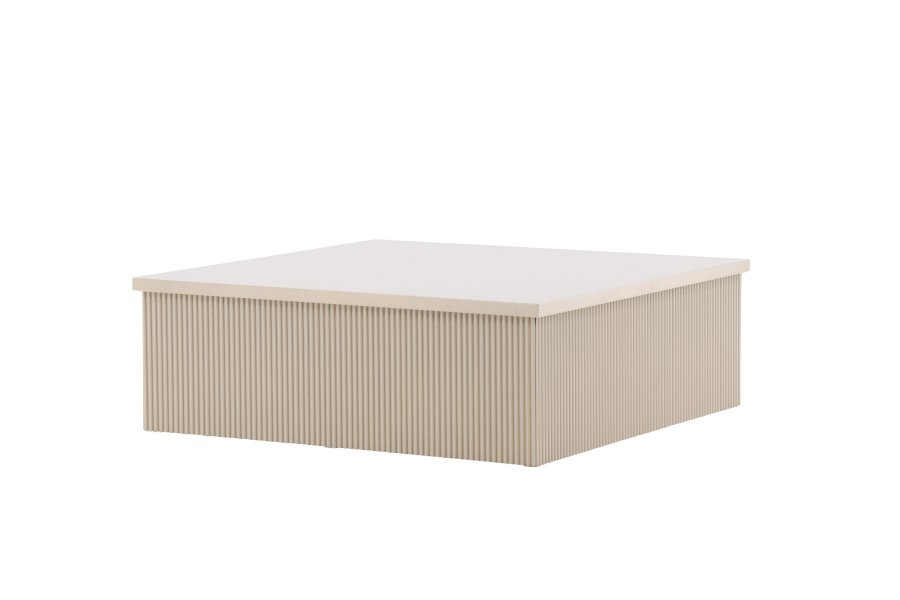 VENTURE DESIGN Lenox sofabord, kvadratisk - beige MDF (90x90)