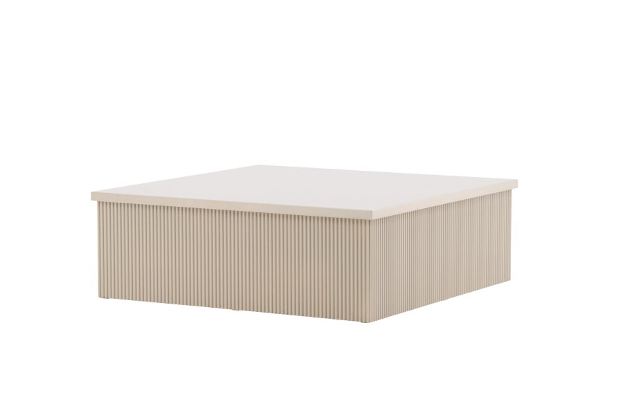 VENTURE DESIGN Lenox sofabord, kvadratisk - beige MDF (90x90)