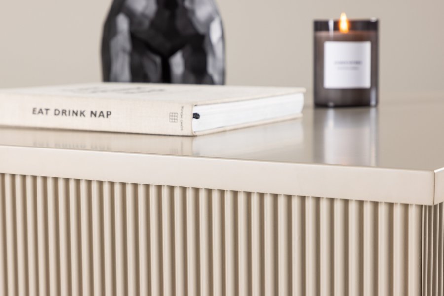 VENTURE DESIGN Lenox sofabord, kvadratisk - beige MDF (90x90)