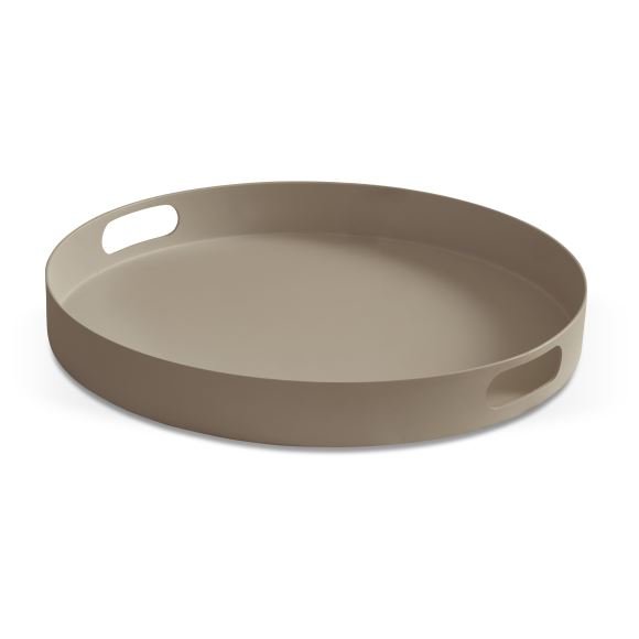 Dia-Tablett, mit Griff, rund - steingraues Aluminium (45,5)