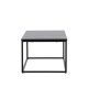 VENTURE DESIGN Mallan salongbord, rektangulrt - svart MDF og stl (60x120)