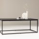 VENTURE DESIGN Mallan salongbord, rektangulrt - svart MDF og stl (60x120)